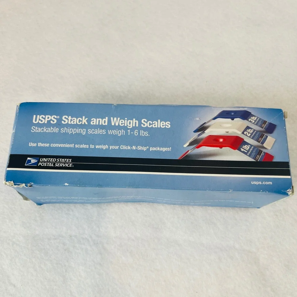 USPS Stack and Weigh Scales Red White Blue Shipping‎ Scale Set 1-6 lbs Capacity